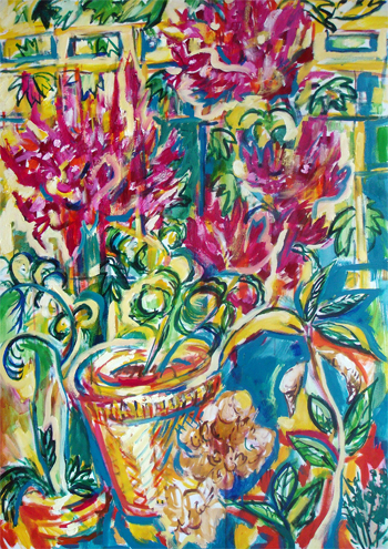 big_Sonnenblumen Ölmalerei Kunst