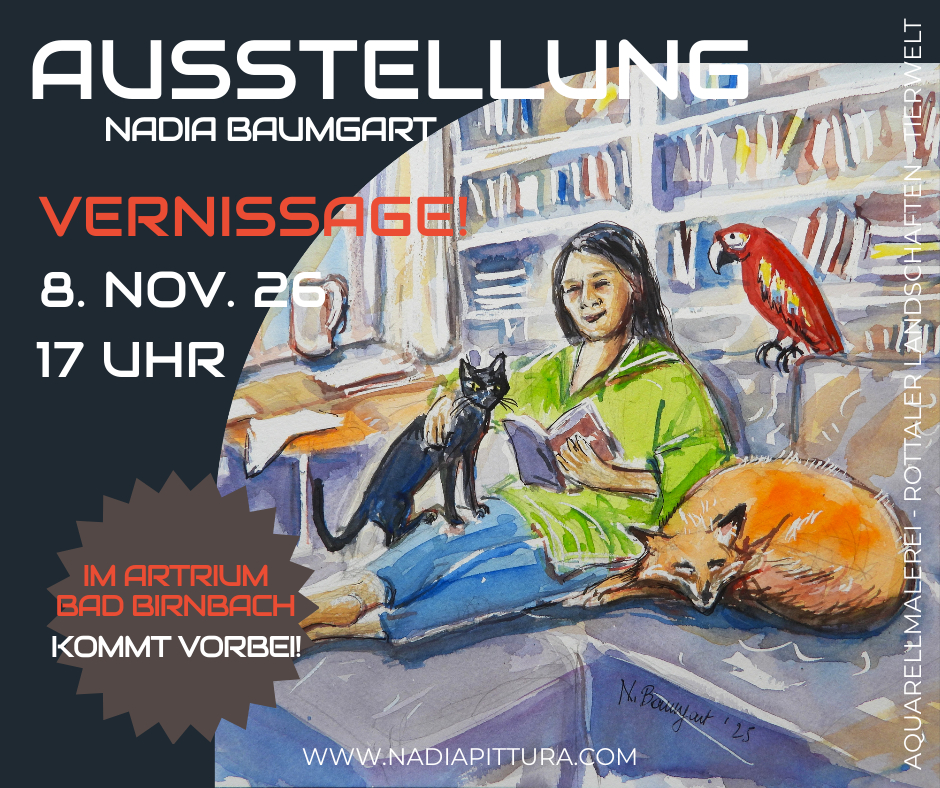 Einladung Ausstellung Malerei Nadia Baumgart November 2026 - Artrium Bad Birnbach