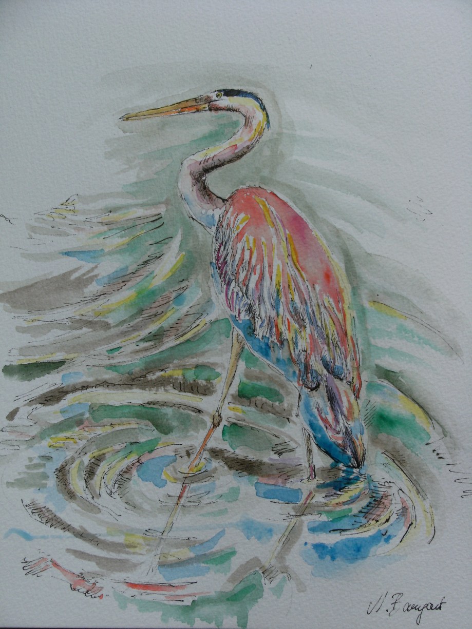 Roter-Reiher-Aquarell-Nadia-Baumgart