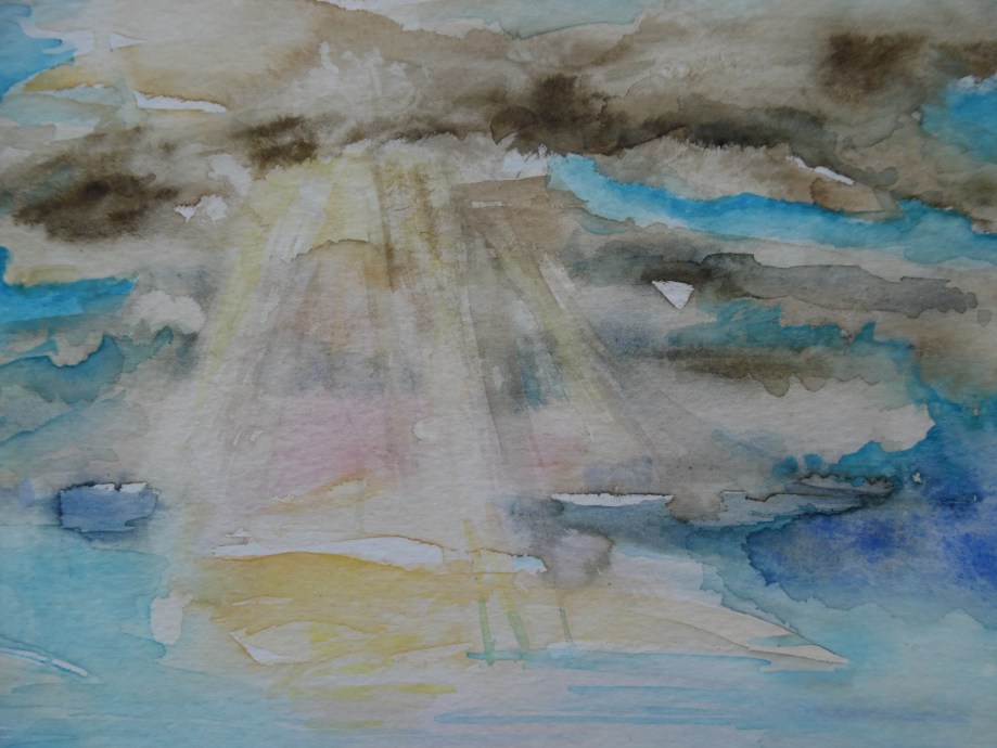 Sunrise-Sonnenaufgang-Laigueglia-Nadia-Baumgart-Aquarelle-Watercolour-2
