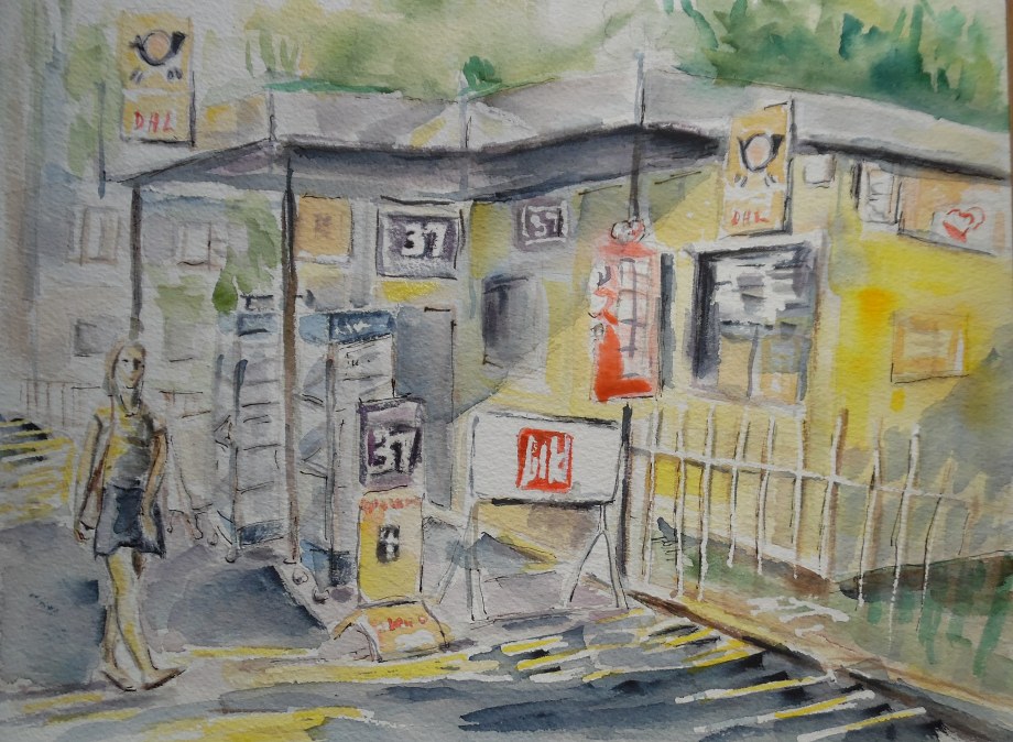 Kiosk-Nerotal-Aquarell-Watercolour-Wiesbaden-Nadia-Baumgart