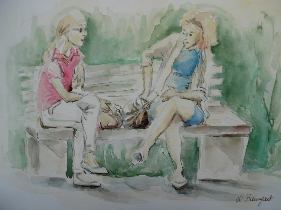 Kramen-in-der Handtasche-Bags-Watercolour-Aquarell-Nadia-Baumgart