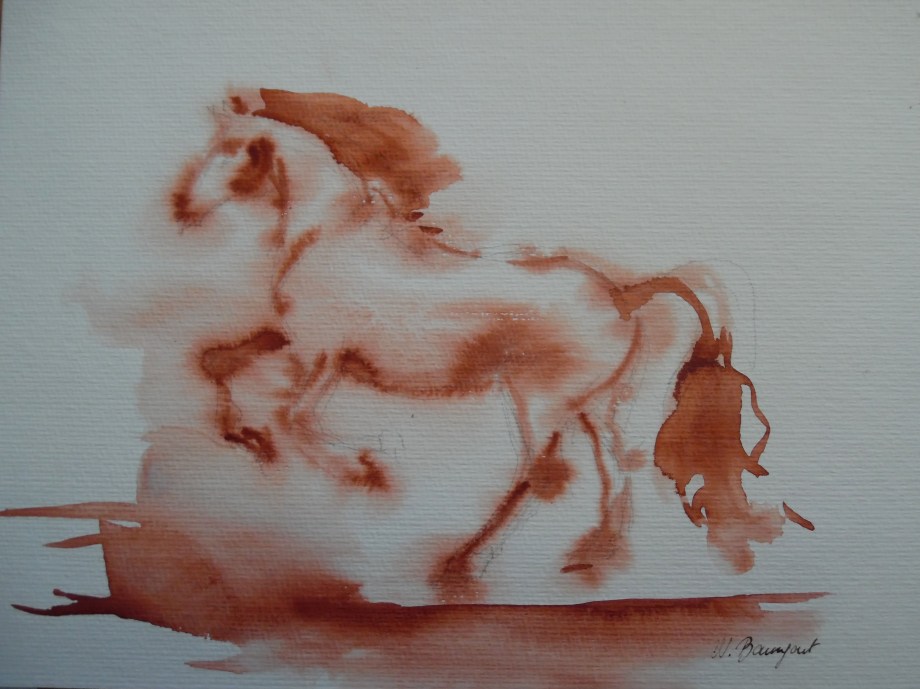 Wild-horse-Cavallo-Pferd-Aquarell-Watercolour-Nadia-Baumgart