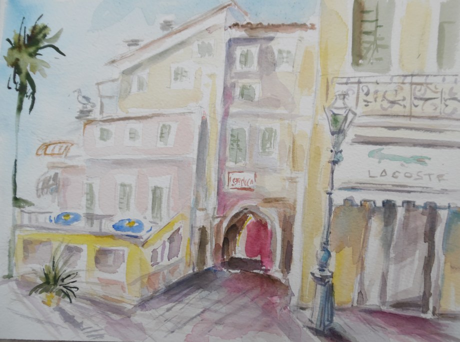 Alassio-Aquarell-Watercolour-Nadia-Baumgart