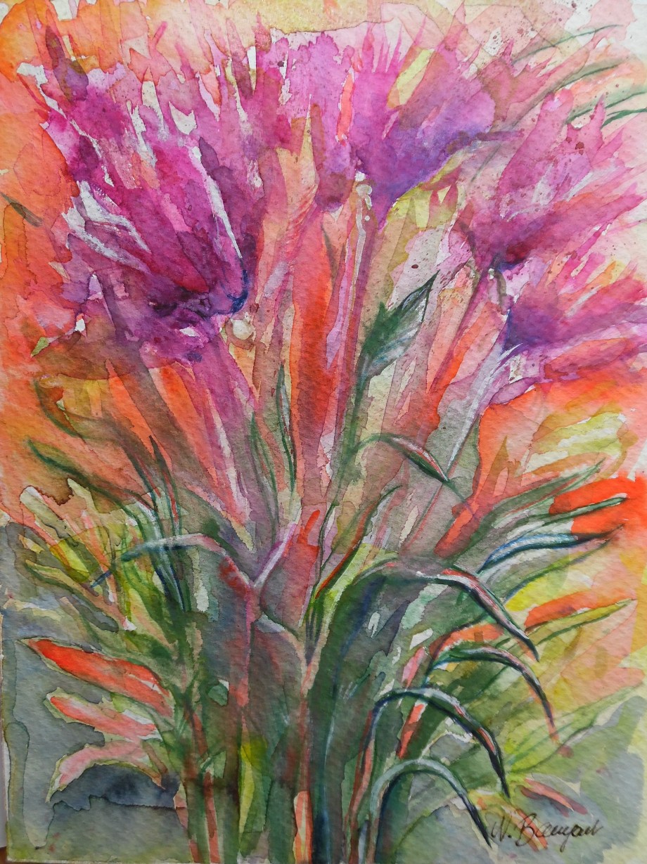 Flowers-Blumen-Jazz-Aquarell-Watercolor-Nadia-Baumgart