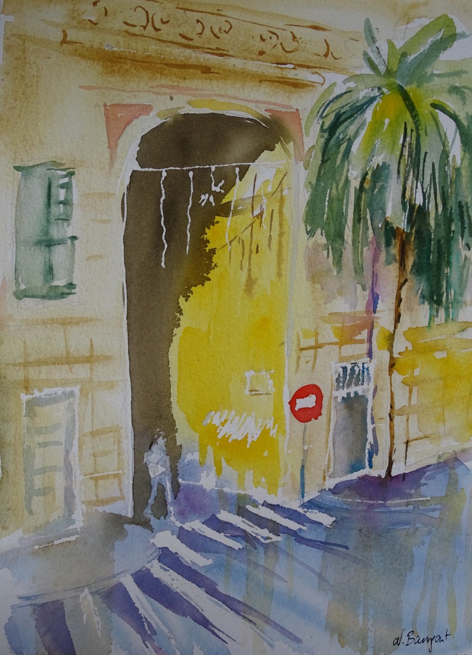 Albenga-Aquarell-Watercolour-Nadia-Baumgart