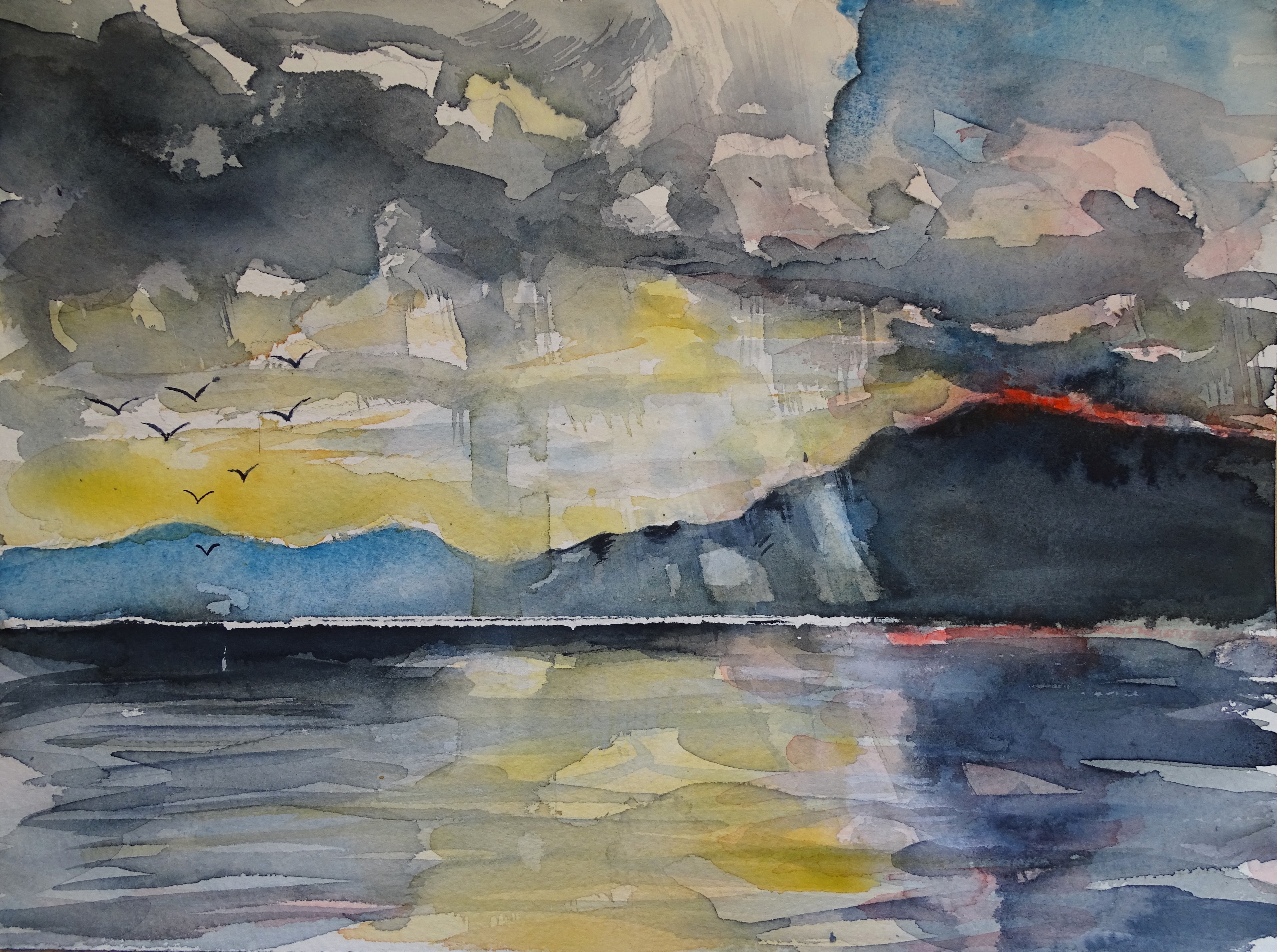 Meer-Aquarell-Nadia-Baumgart