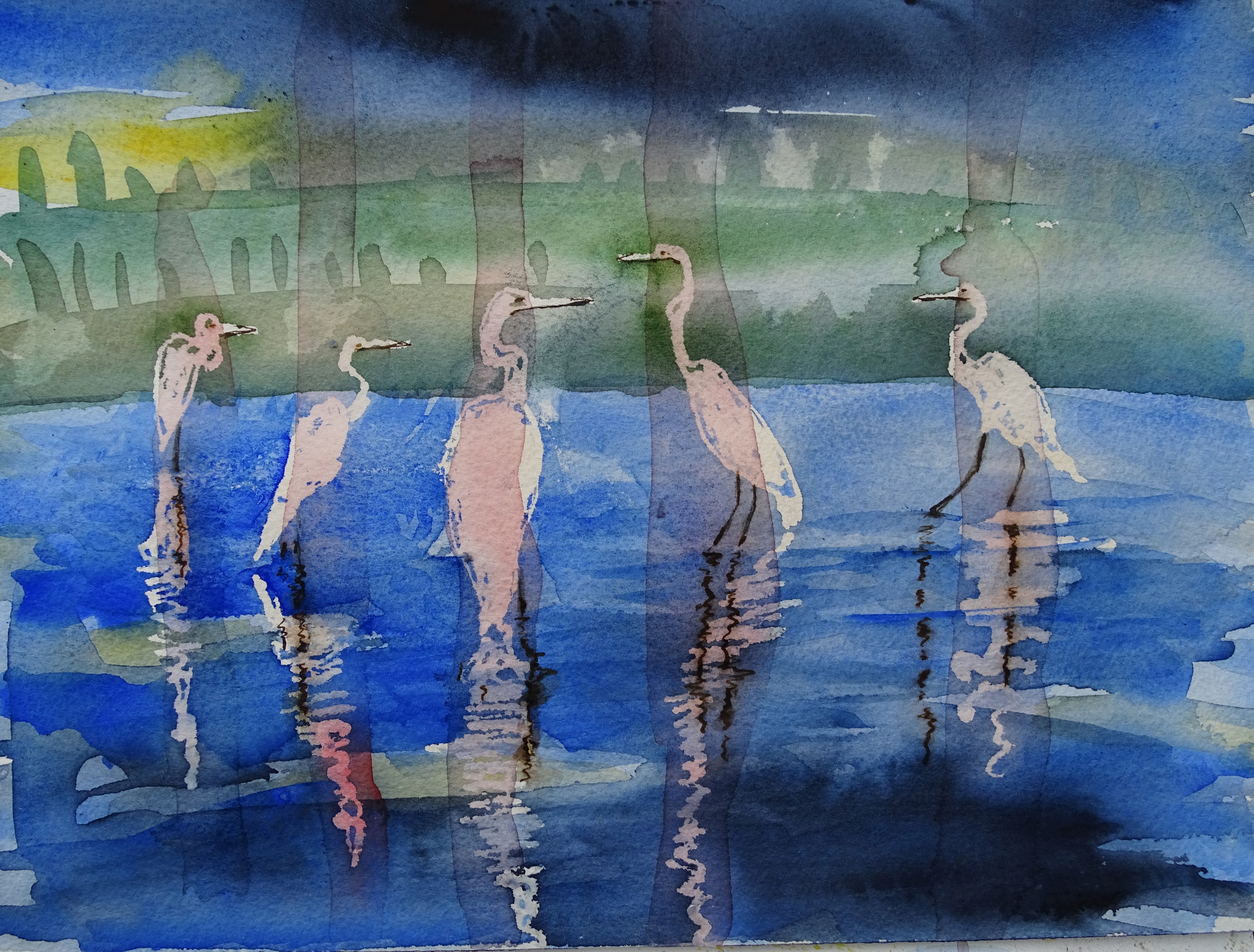 Reiher-Aquarell-Watercolour-Nadia-Baumgart