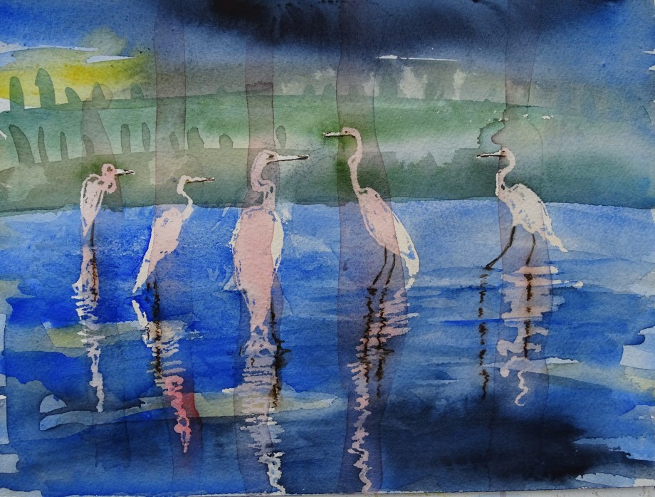 Reiher-Aquarell-Watercolour-Nadia-Baumgart