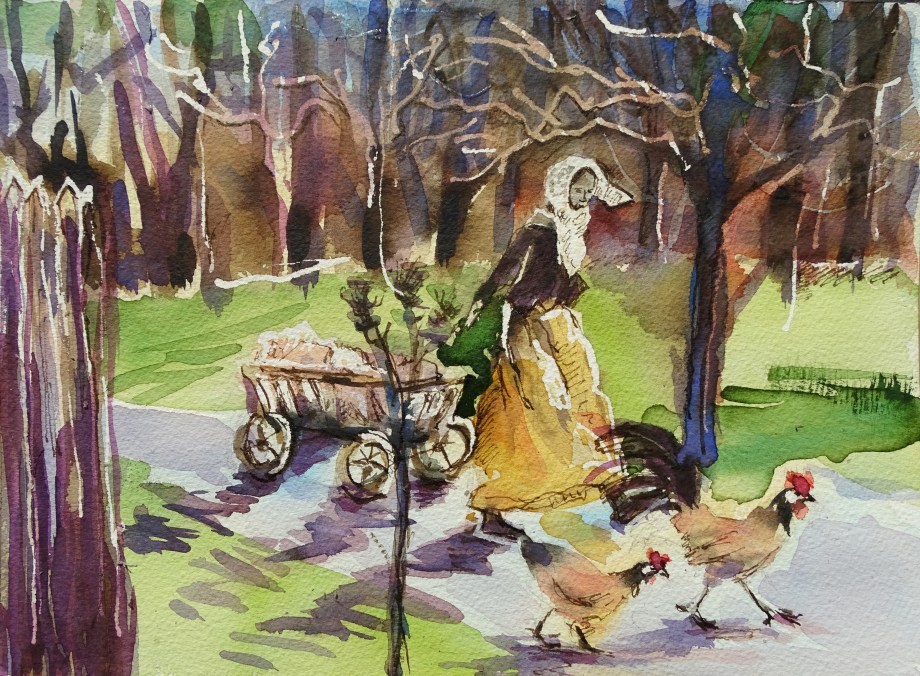 Hessenpark-Aquarell-Nadia-Baumgart
