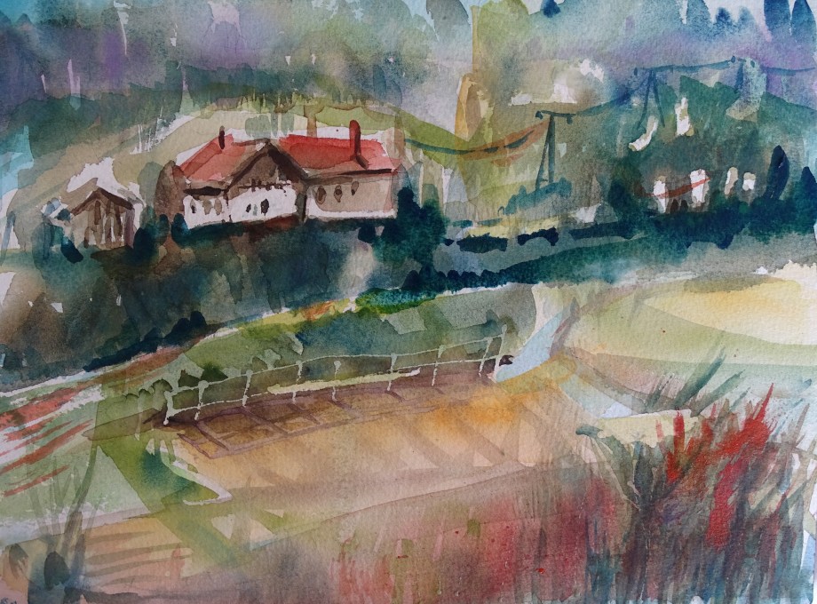 Niederbayerische-Landschaft-Aquarell-Nadia-Baumgart