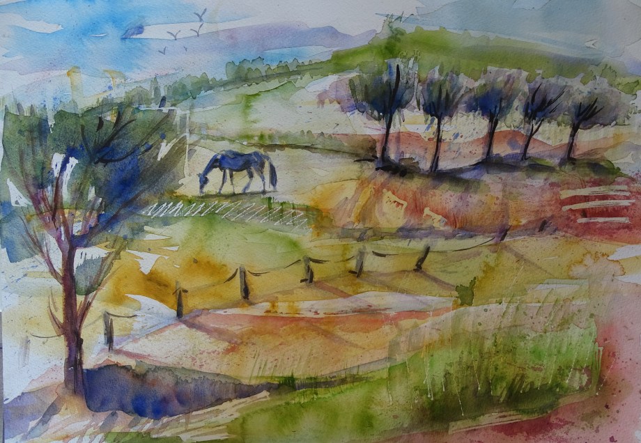 Landschaft-Niederbayern-Aquarell-Nadia-Baumgart-3