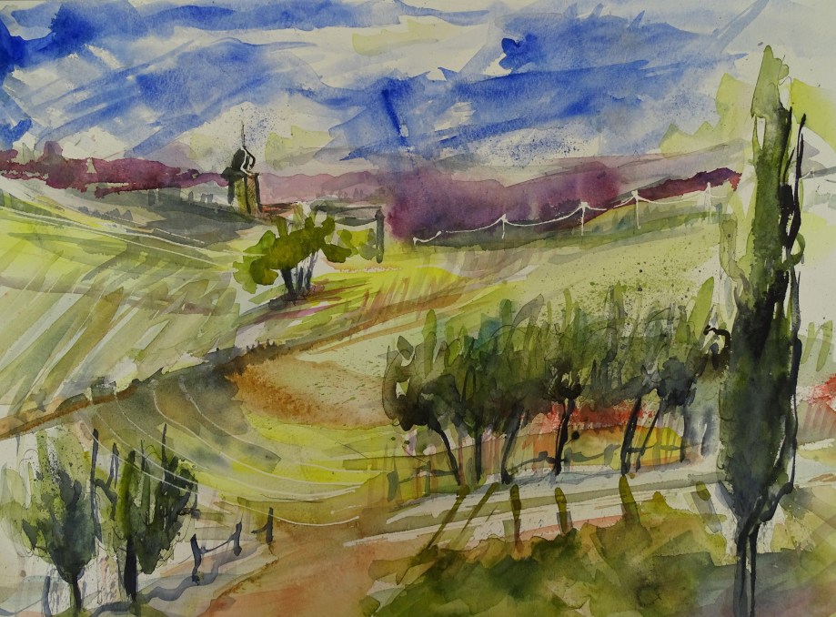 Landschaft-Niederbayern-Aquarell-Nadia-Baumgart-4