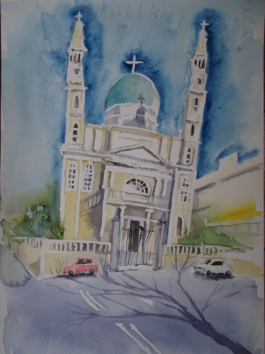 kirche-chania-aquarell-nadia-baumgart
