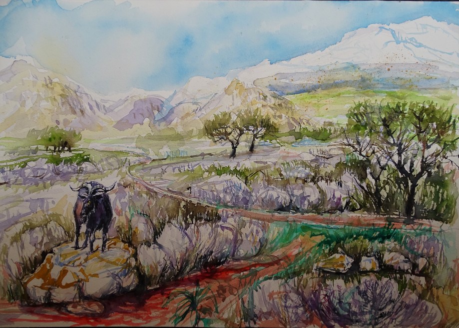 kretische-landschaft-aquarell-nadia-baumgart