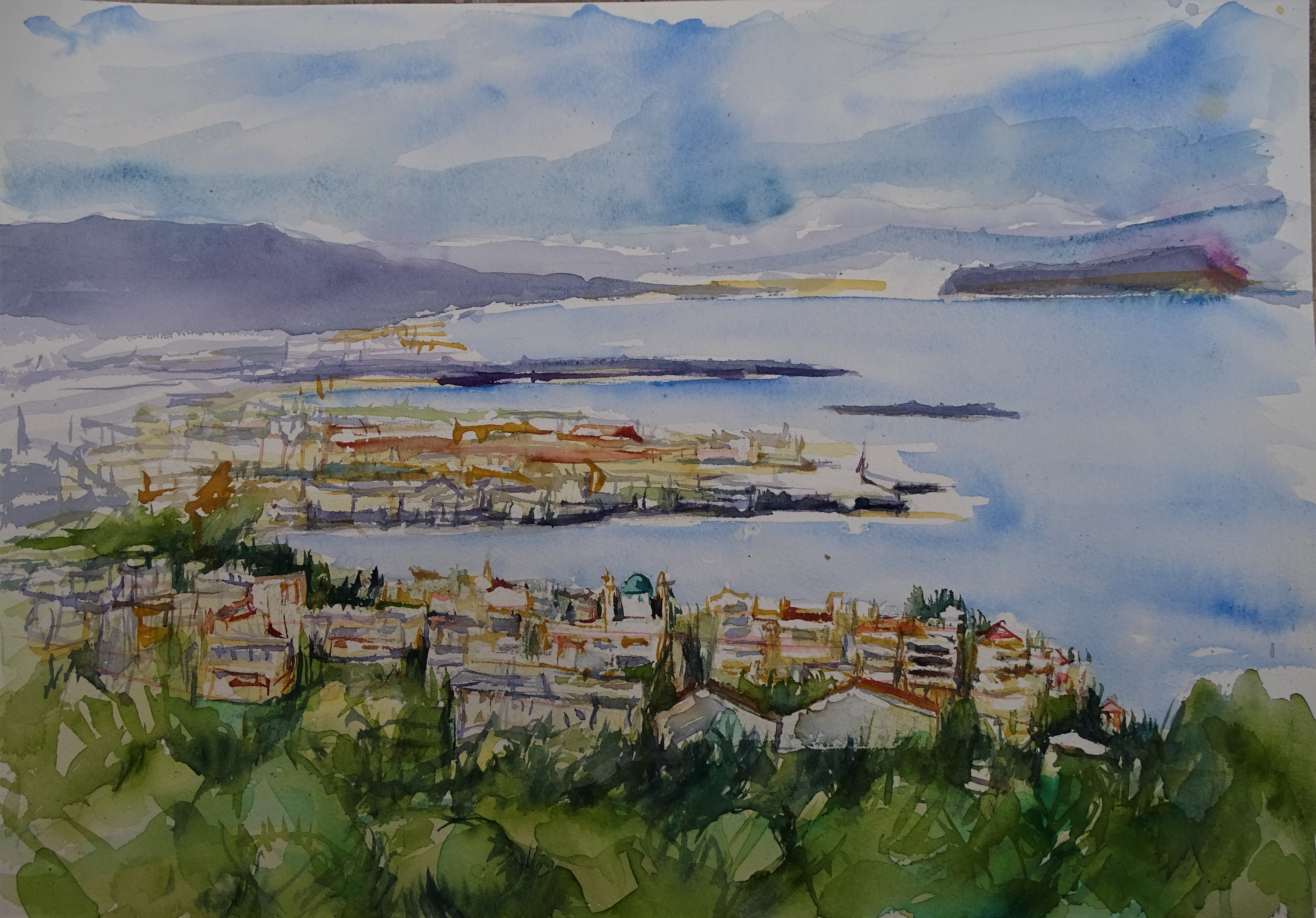 sicht-auf-chania-aquarell-nadia-baumgart