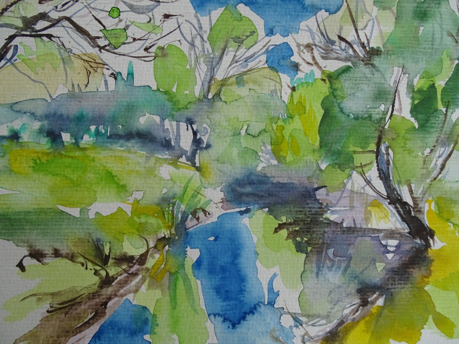 Flusslandschaft-Aquarelle-Nadia-Baumgart
