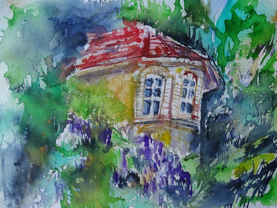 Italienischer-Garten-Aquarelle-Nadia-Baumgart