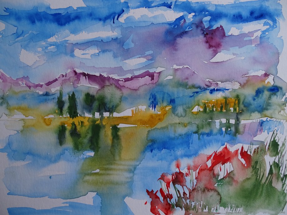 Am-See-Aquarelle-Nadia-Baumgart
