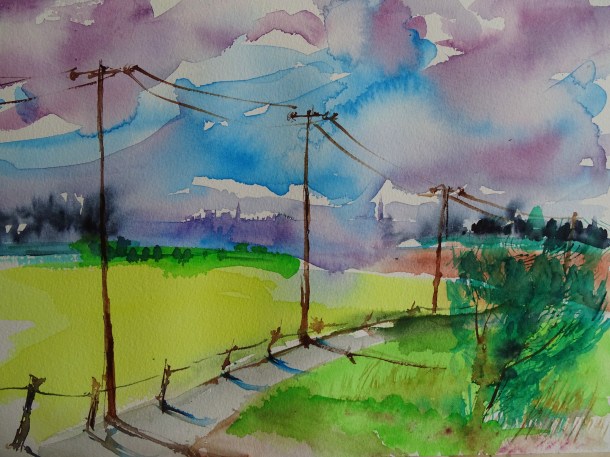 Paysage-bavarois-Aquarelle-Nadia-Nashed-Baumgart