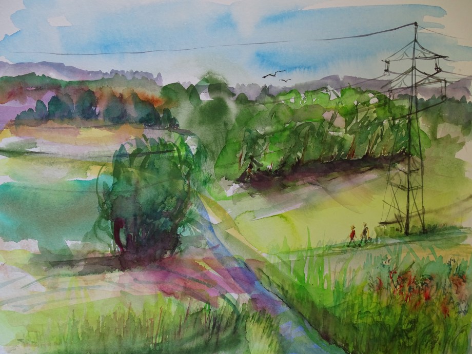 Sunny-afternoon-Aquarell-Nadia-Baumgart