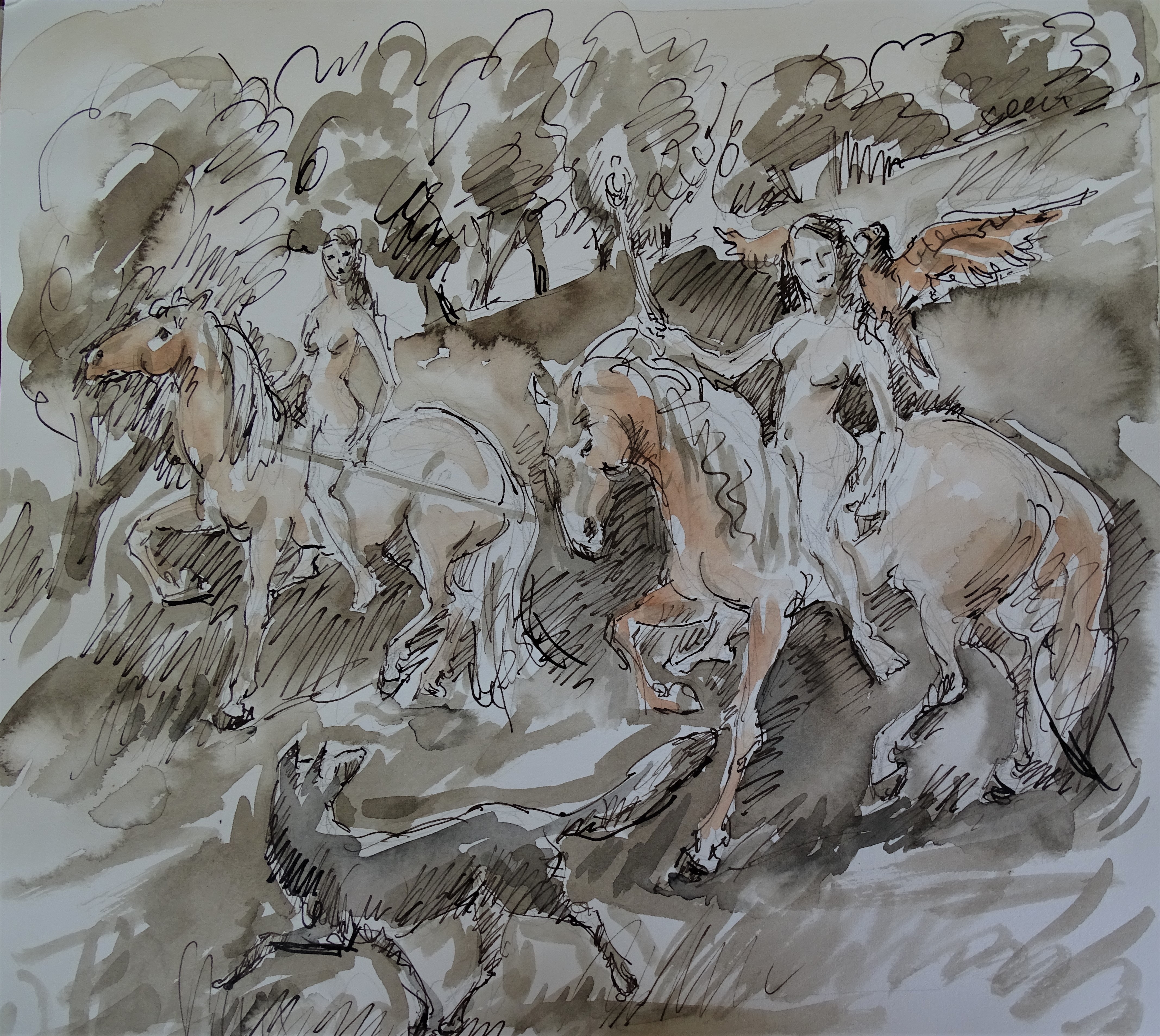 amazonen-aquarell-Nadia-Baumgart