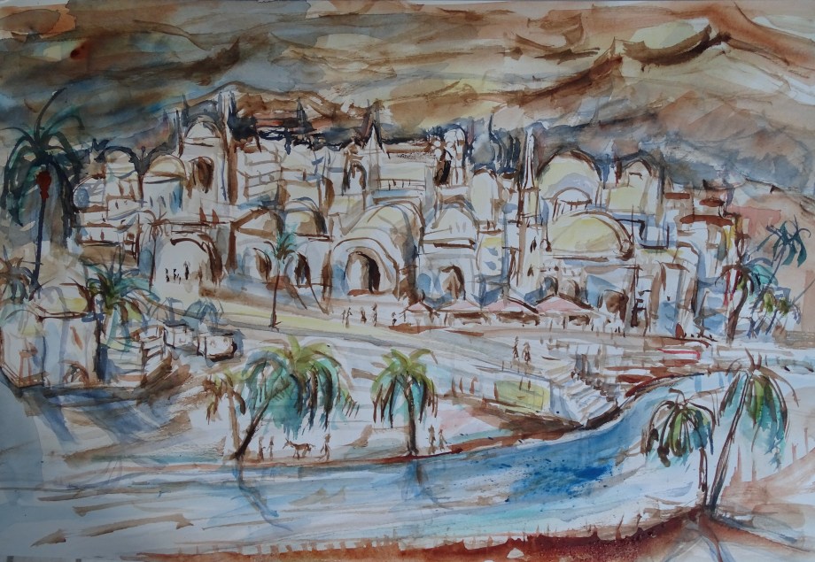 Oriental-dream-Aquarell-Watercolour-Nadia-Baumgart-3