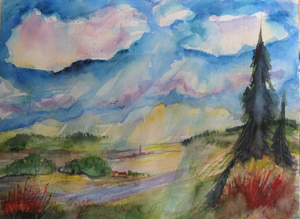 Bayerische-Landschaft-Aquarelle-Nadia-Baumgart-3