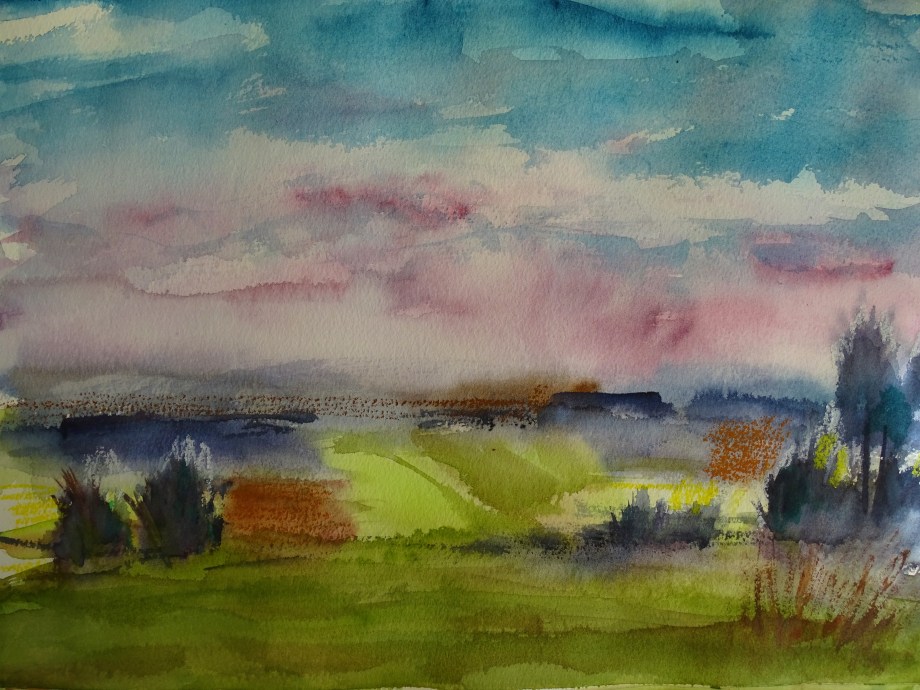 Landschaft-Aquarelle-Niederbayern-Nadia-Baumgart