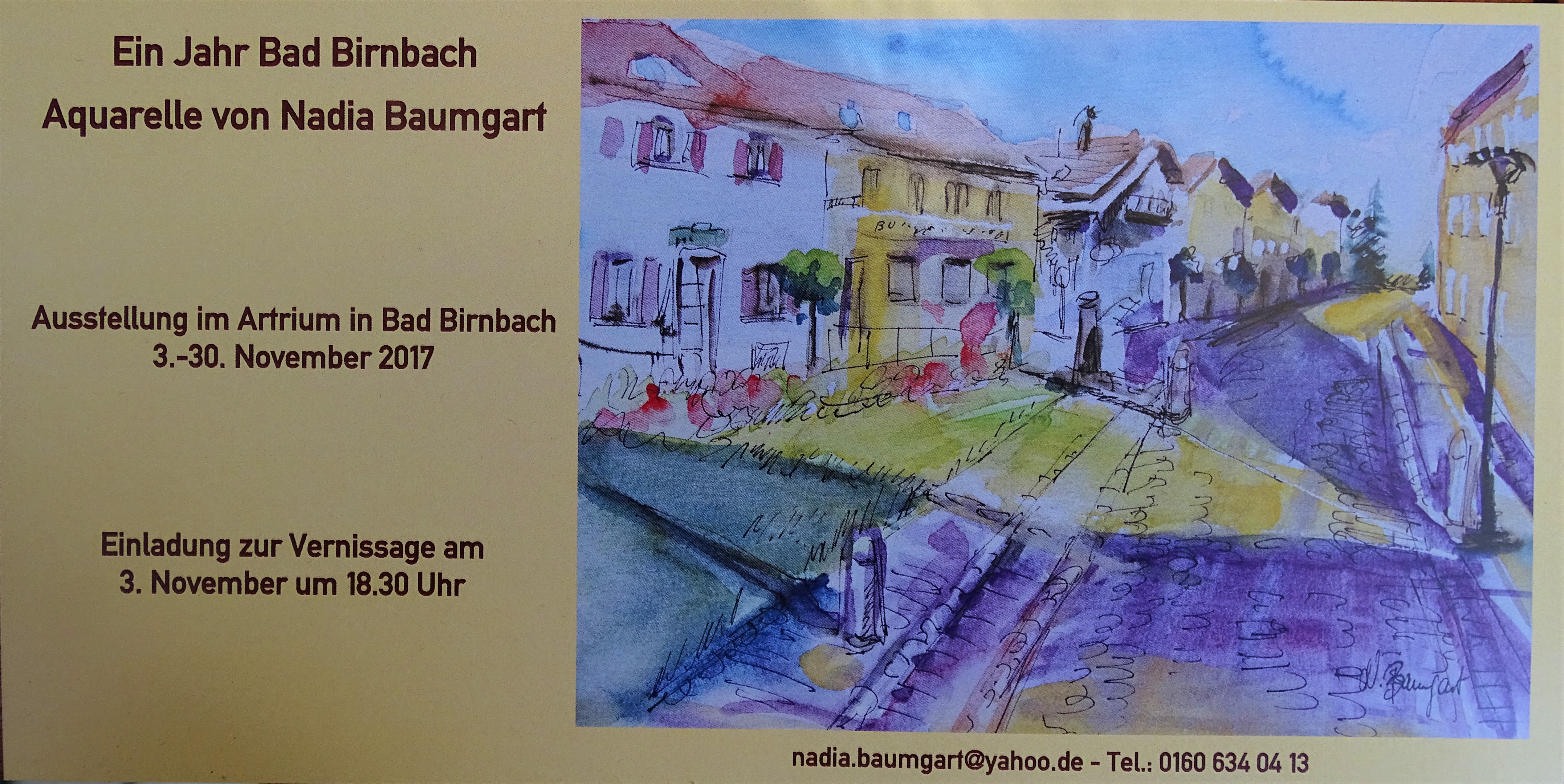 Aquarelle Nadia Baumgart Bad Birnbach
