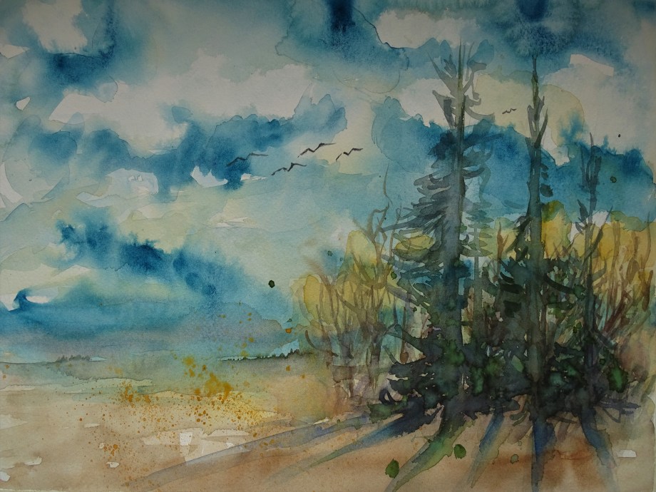 Landschaft-2-Aquarelle-Malerei-Nadia-Baumgart