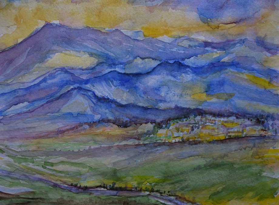 Montagne-Aquarelle-Nadia-Baumgart