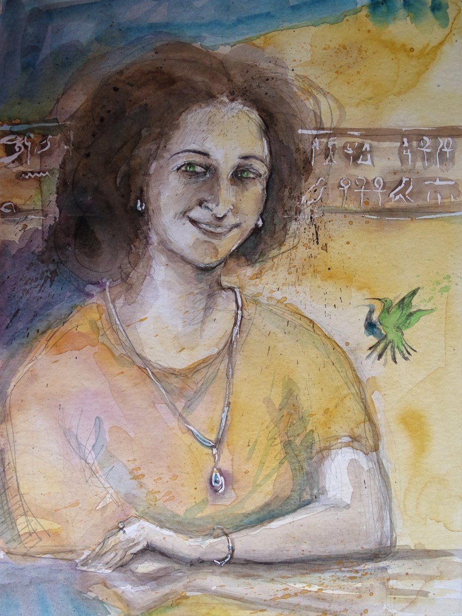 Portrait-Aegypterin-Aquarell-Nadia-Baumgart