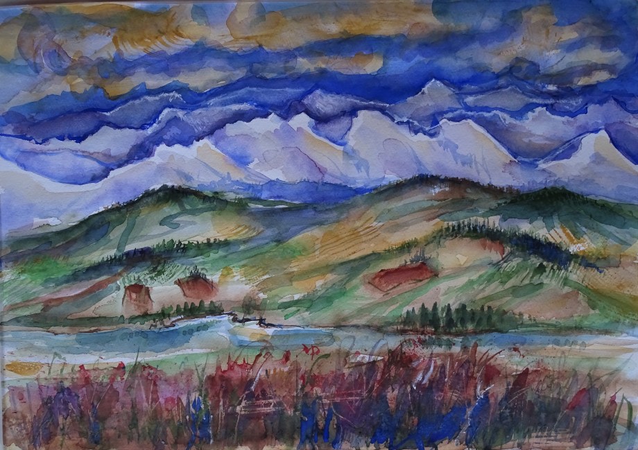 Alpen-Alpenvorland-Aquarell-Nadia-Baumgart
