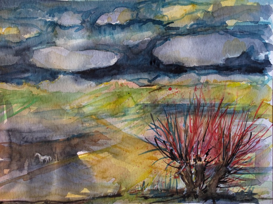 Landschaft-Rottal-Aquarell-Nadia-Baumgart