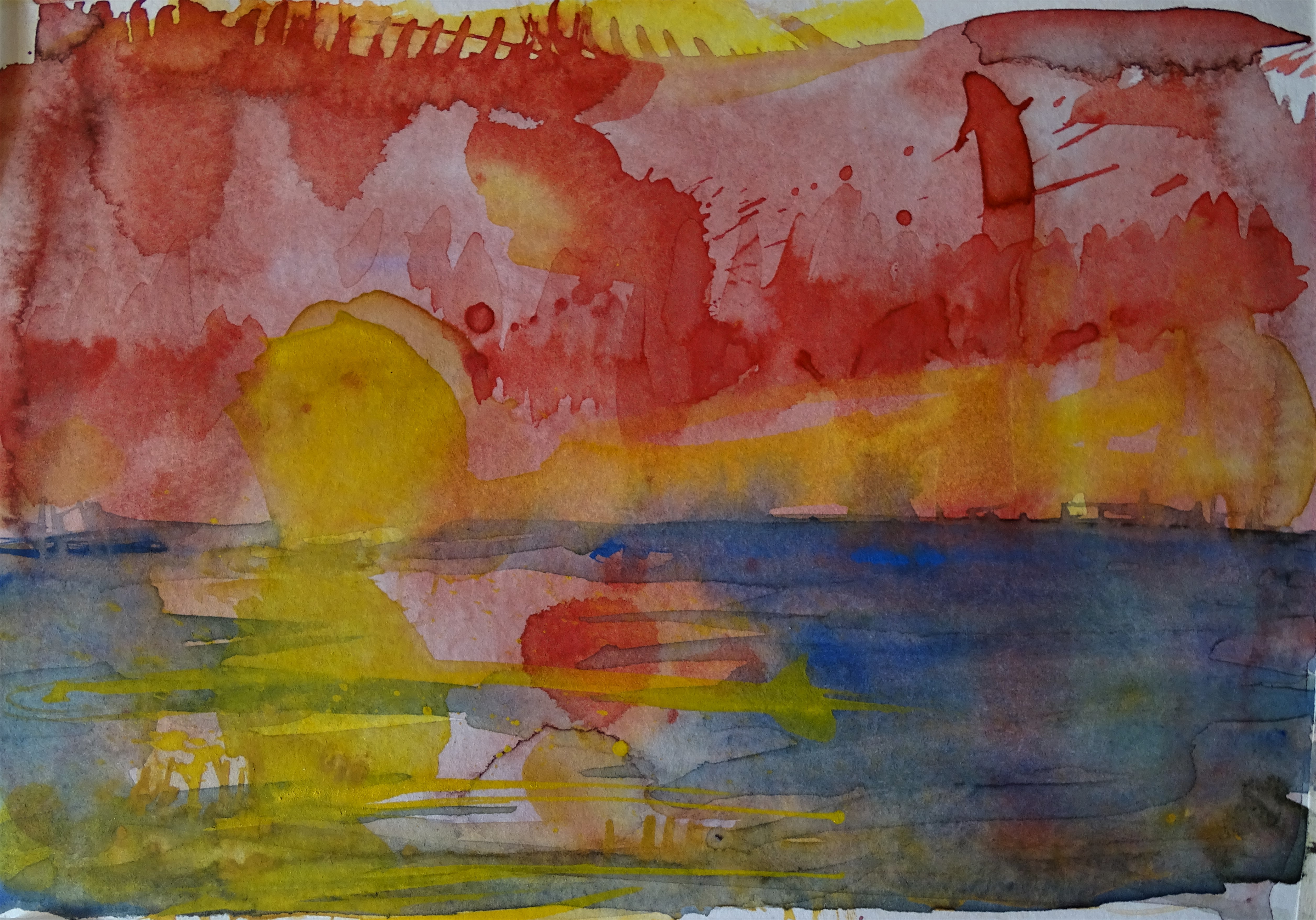 Sonne-Sun-Soleil-Aquarell-Nadia-Baumgart