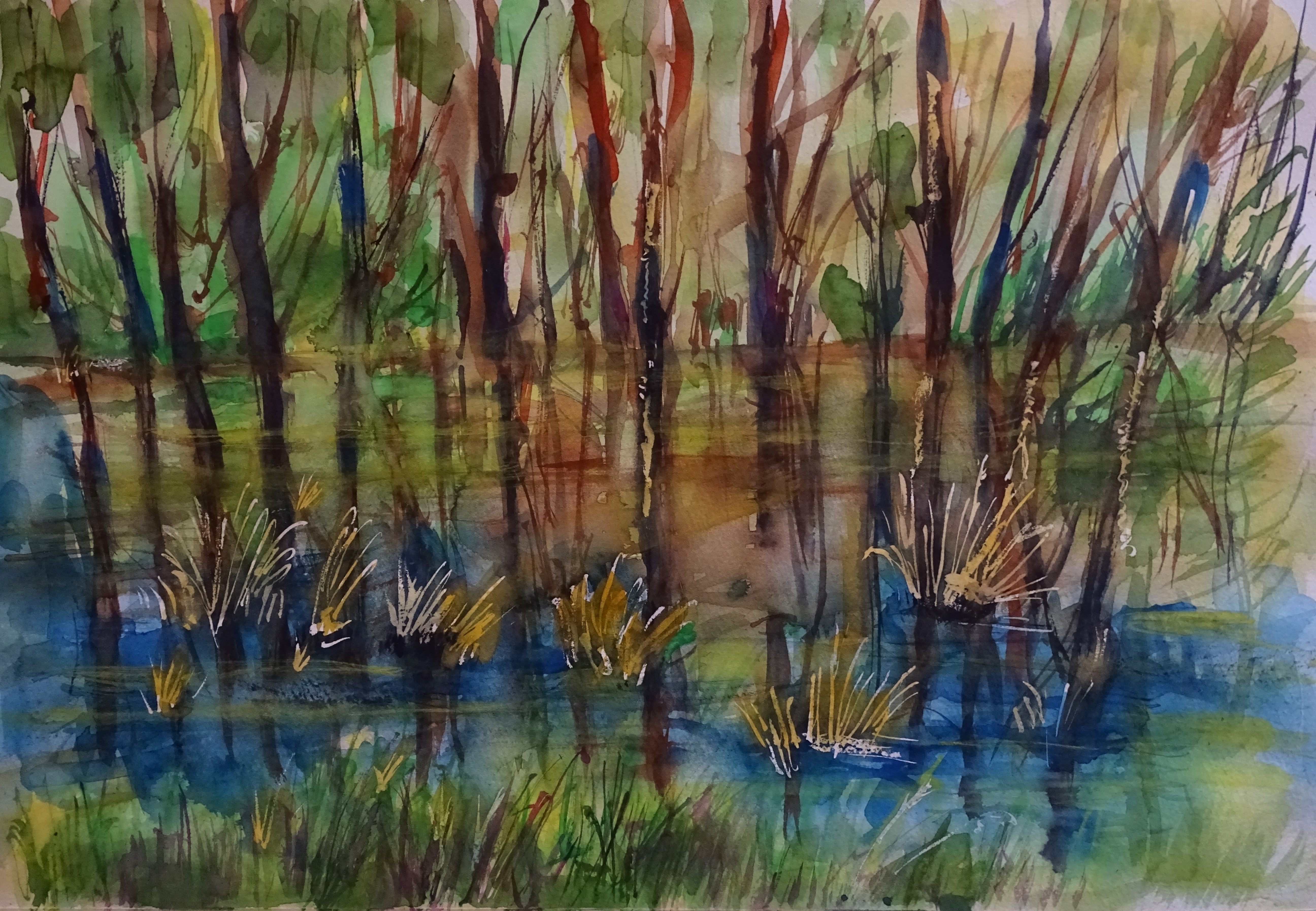 Teich-Aquarelle-Nadia-Baumgart