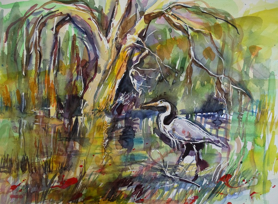 Fischreiher-Rottal-Aquarelle-Nadia-Baumgart