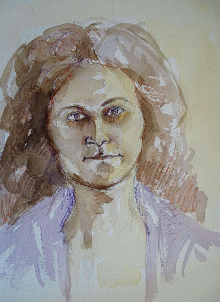 Portrait-Nadia-Aquarell-Zeichnung-Kunst-Bad-birnbach