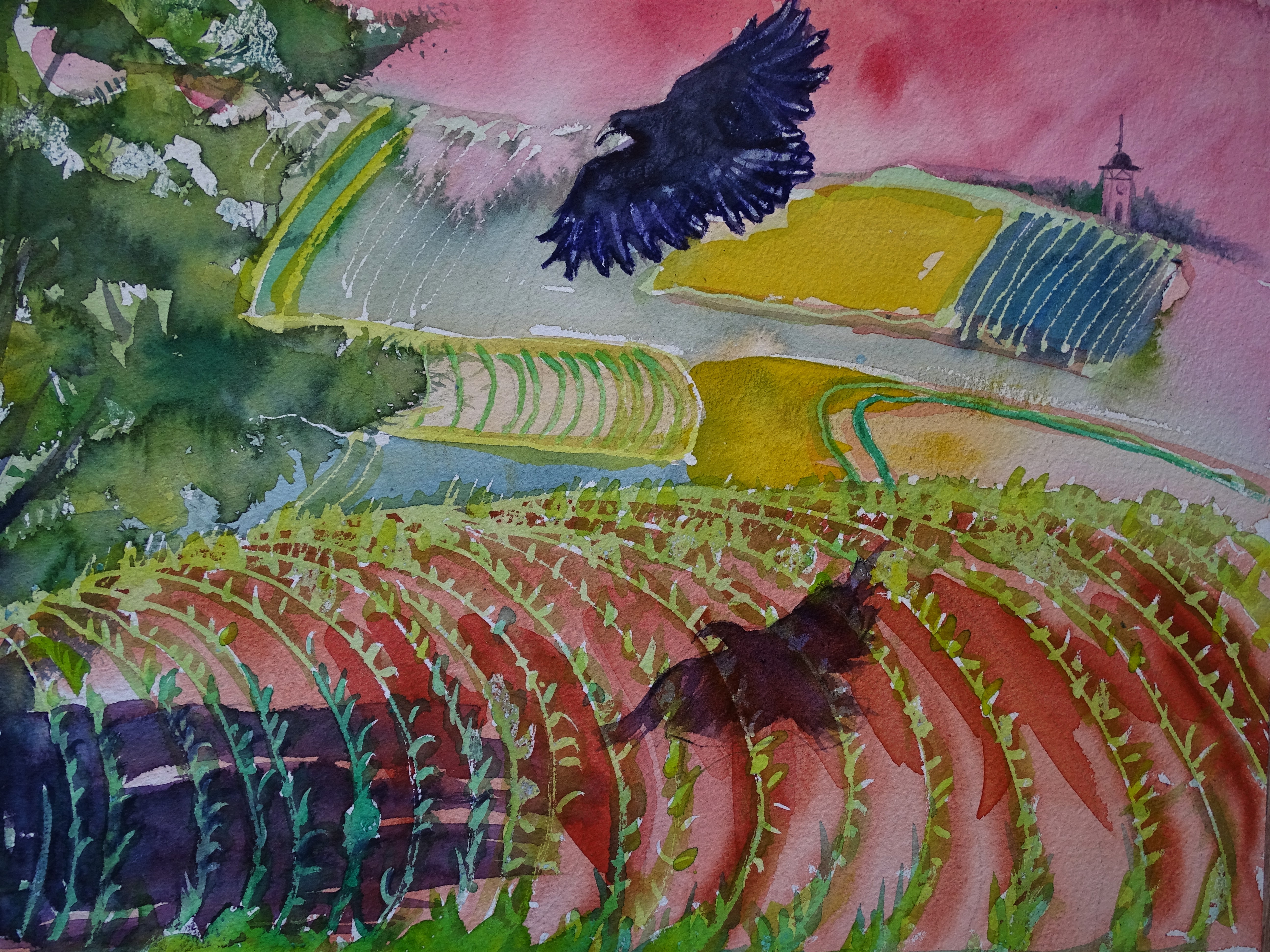 Rottaler Landschaft - Aquarelle