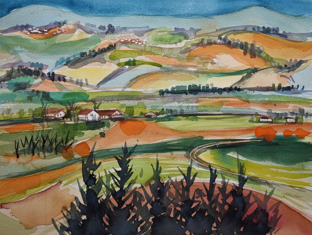 Rottaler Landschaft - Bad Birnbach - Aquarelle