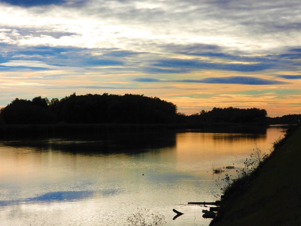 Sonnenuntergang am Inn