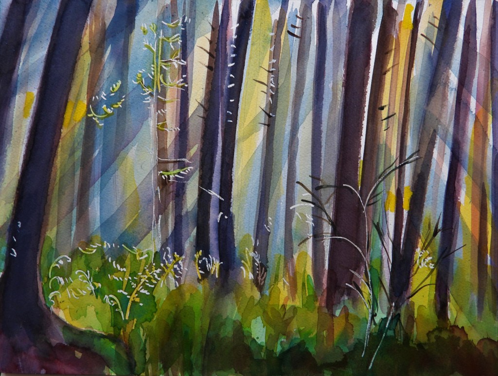 Der Wald im Aquarell