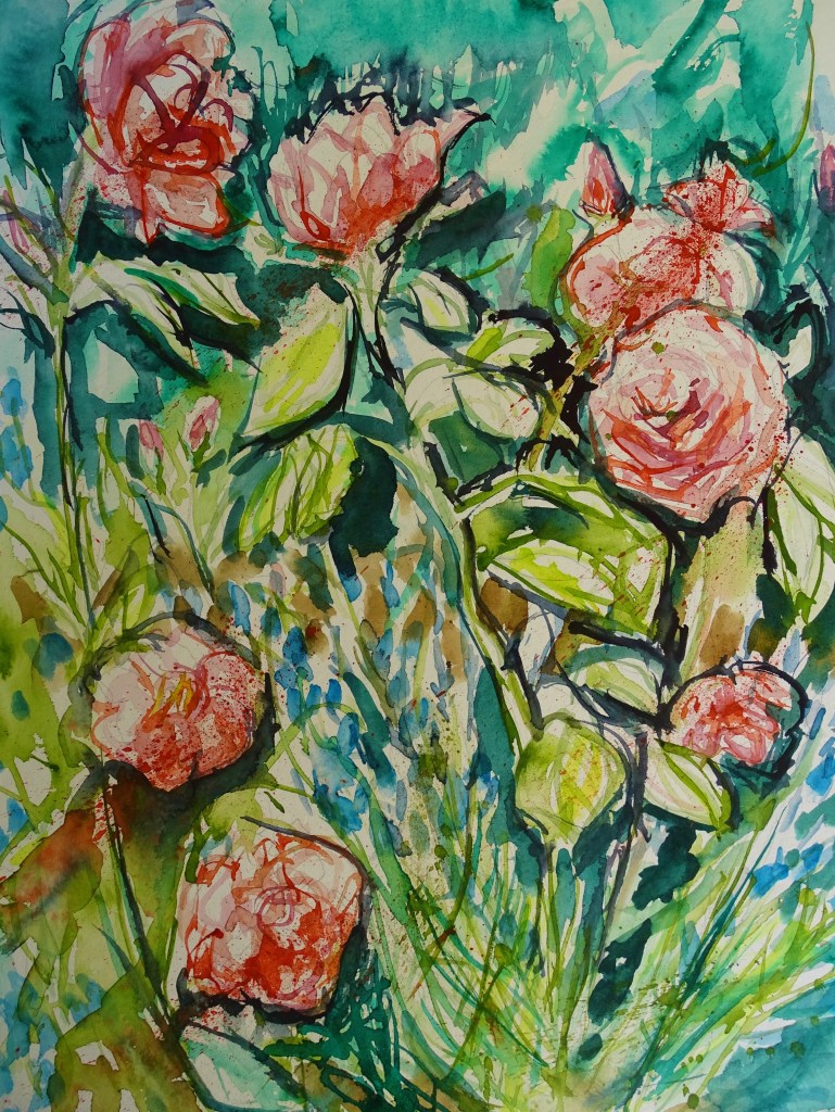 Blumen-Aquarell von Nadia Baumgart