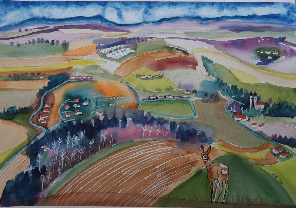 Rottaler Landschaft - Aquarelle