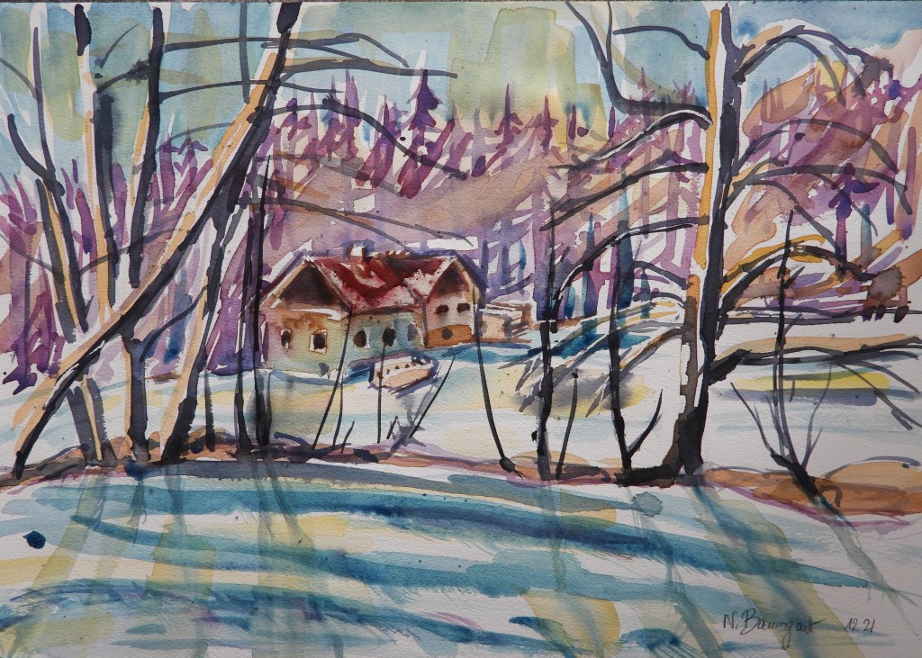 Rottaler Landschaft - Kunst von Nadia Baumgart