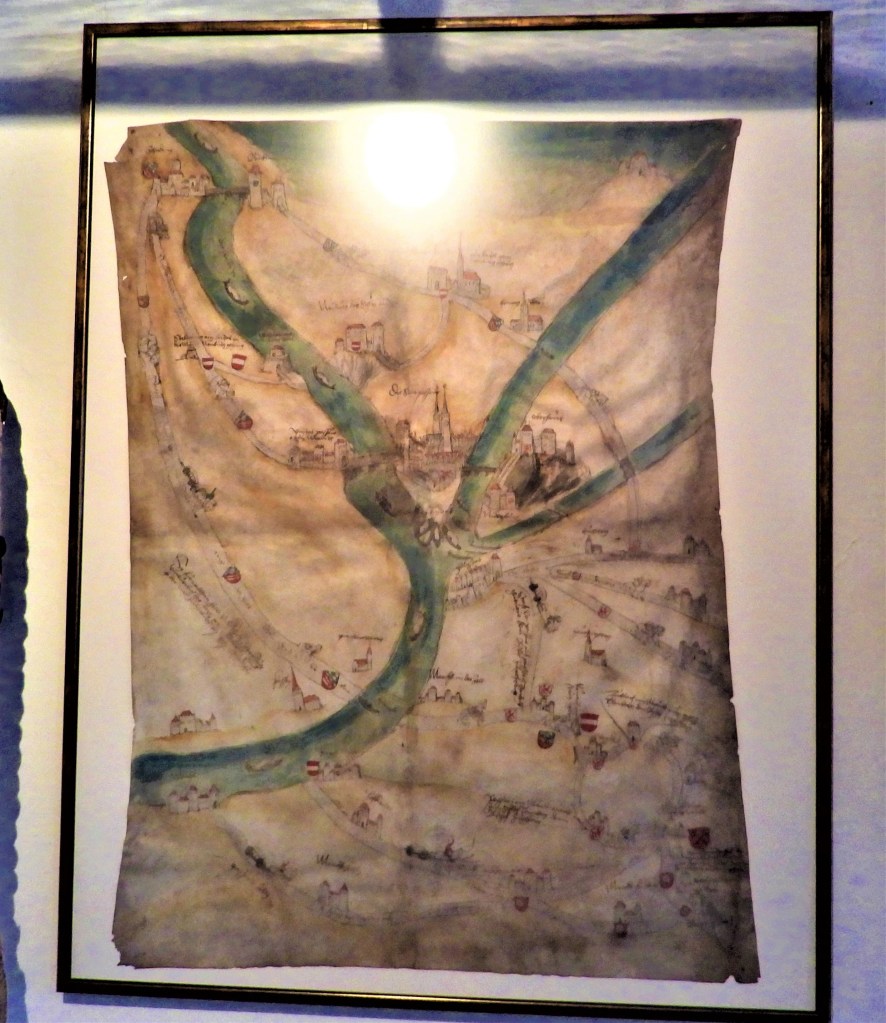 Erste Karte Goldener Steig 1515 Stadtmuseum Schärding