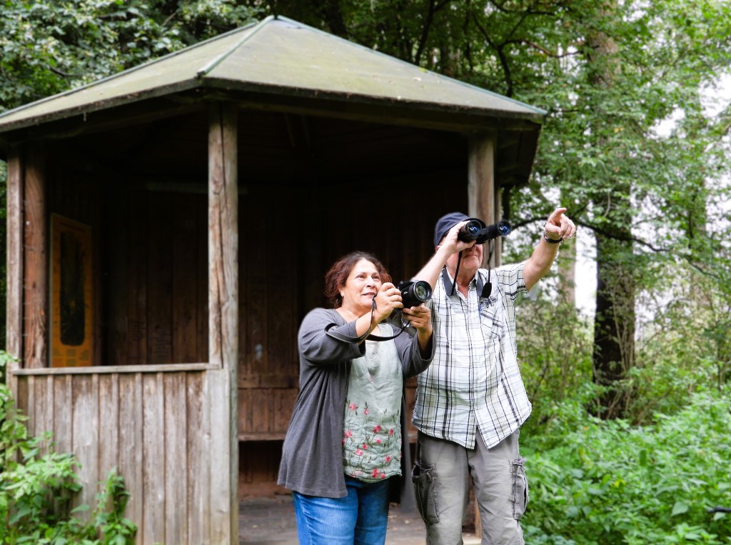Vogelbeobachtung Ehepaar Senioren